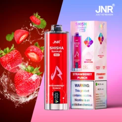 JNR Shısha Hookah Strawberry Punch 22000 Puff Disposable Vape